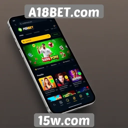 Interface do A18BET.com é otimizada para dispositivos móveis